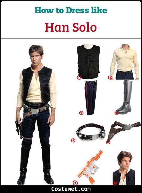 Han Solo (Star Wars) Costume for Cosplay & Halloween 2021 Star Wars Mens Costume, Last Minute Star Wars Costume, Star Wars Costumes Men, Star Wars Costumes For Men, Family Costumes Star Wars, Star Wars Outfits Men, Star Wars Disneybound Men, Easy Star Wars Costumes Diy, Cosplay Ideas Star Wars