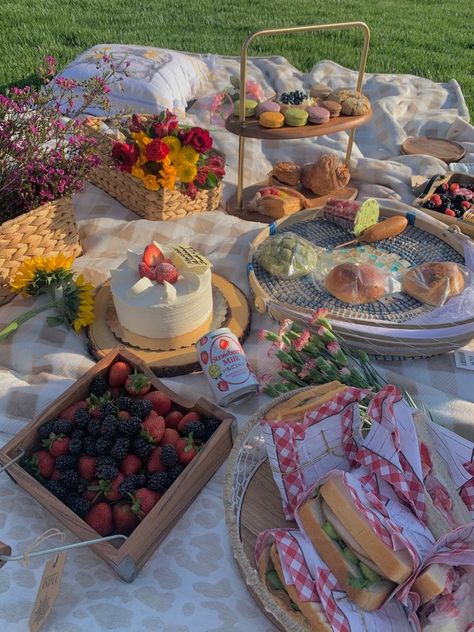 Fun Picnic Ideas, Picknick Date, Fancy Cheese Board, Cottagecore Picnic, Picnic Date Food, Picnic Potluck, Picnic Birthday Party, Fall Picnic, Picnic Theme