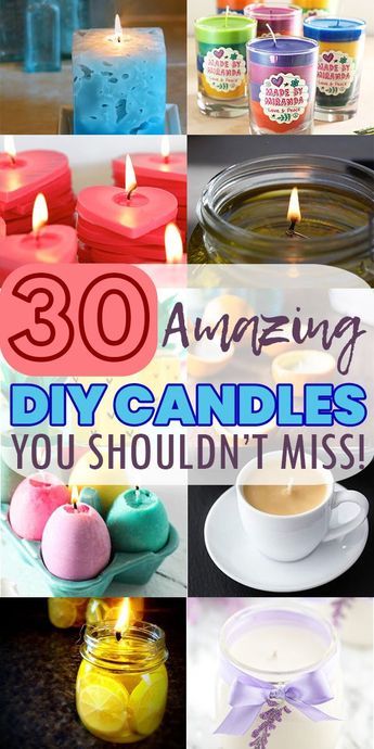 Making candles at home isn't as daunting as it sounds. It’s an effortless way to incorporate some amusement in your life. So, we've curated 30 easy DIY candles that anyone can make. DIY candles are anytime better than the store-bought ones as you can easily customize their scent and appearance. #diy #candles Creative Candle Making Ideas, Easy Diy Candles, Candle Making Ideas, Home Made Candles, Craft Candles, Candle Making Recipes, Candle Scents Recipes, Diy Gifts In A Jar, Candle Making For Beginners