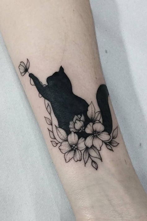 Tatuaje Cover Up, Cover-up Tattoo, Tato Jari, Kitten Tattoo, Cover Up Tattoos For Women, See Tattoo, Cat Tattoo Small, 13 Tattoos, Black Cat Tattoos