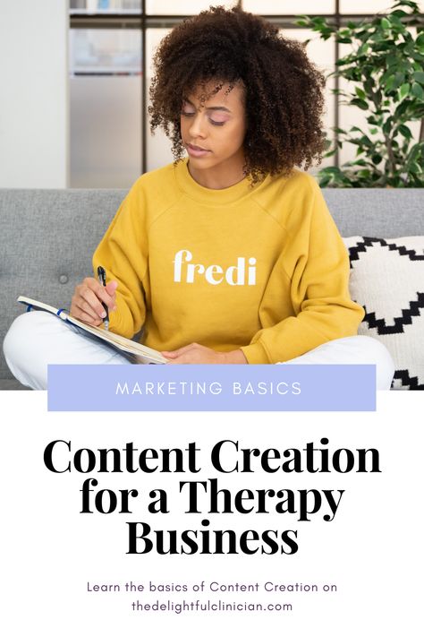 Creating content can be super overwhelming! There are so many things to consider that people often give up before they get started. In this post I teach you how to get started with content creation for your therapy business so you can boost your marketing skills and engagement with your private practice. Save this post for later! Marketing Private Practice, Moon Therapy, Private Practice Counseling, Therapy Marketing, Private Practice Therapy, Therapist Marketing, Wellness Content, Therapy Business, Therapy Website