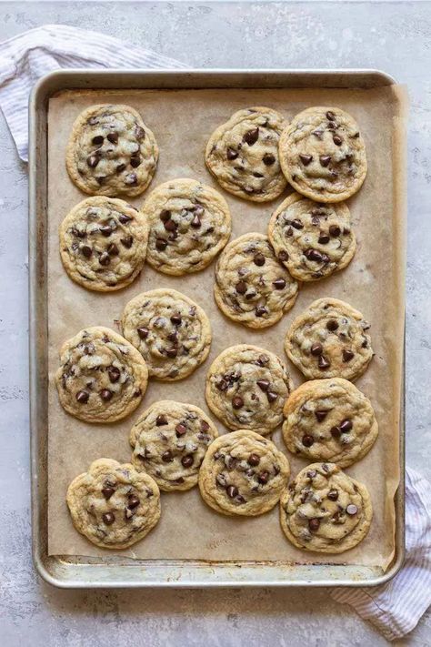 Soft and Chewy Chocolate Chip Cookies - Live Well Bake Often Cookie Recipes Chocolate Chip Soft And Chewy, Best Soft Chocolate Chip Cookies Ever, Different Cookie Textures, Organic Cookie Recipes, Soft Easy Chocolate Chip Cookies, Cookies Chewy Chocolate Chip, Perfect Soft Chocolate Chip Cookies, Chelate Chip Cookies, Easy Soft And Chewy Chocolate Chip Cookies