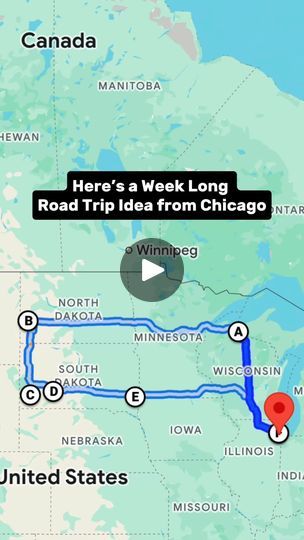 18K views · 1.5K reactions | Follow if you like adventure road trips!! 🥾🏔️

This is a classic loop through the Midwest starting in Chicago 🏙️ 

A. Apostle Islands, WI - Great for kayaking and ledge jumping in the summer!

B. Theodore Roosevelt NP, ND - Underrated park filled with bison and occasionally wild horses!

C. Wind Cave NP, SD - Take a cave tour underground!

D. Badlands NP, SD - A fun park to explore the trails and scenery especially at sunset!

E. Sioux Falls, SD - A nice stop along the way. Great spot to eat lunch in the park!

F. Back to Chicago!

Other honorable mentions near location C are Crazy Horse, Mount Rushmore, and Custer State Park!

Chicago route requested by @salmawlqx !

#roadtrip #itinerary #nationalparks #exploreamerica | American Road Trips | Josiah Queen · Apostle Islands, Fun Park, Custer State Park, Cave Tours, American Road, Long Road Trip, Road Trip Adventure, American Road Trip, Eat Lunch