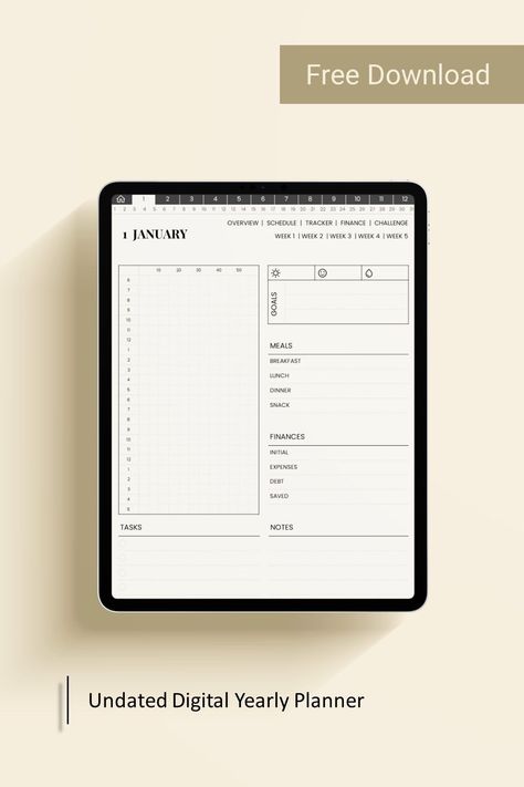 Minimalist Undated Yearly Planner  - Light Mode plannerdiСЂС–СЃС›rio #menuplanner #onenoteplanner Weekly Planner Free Download, Daily Digital Planner Template, Free Digital Planner Undated, Free Undated Digital Planner, Goodnotes Daily Planner Template Free, Ipad Weekly Planner Template, Planner Goodnotes Free, Digital Planner Free Download, Aesthetic Daily Planner Template