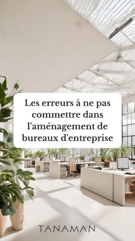 Vous venez d'acquérir de nouveaux bureaux et vous réfléchissez à la meilleure façon de les aménager ? Sachez que se sentir bien dans un bureau est primordial pour l'ensemble de vos collaborateurs. Il permet de les motiver, et de développer leur créativité et productivité. C'est aussi un outil de communication externe avec vos fournisseurs et clients si vous les recevez. Pour vous aider, nous avons dressé une liste d'erreurs à éviter durant l'aménagement de bureau d'entreprise. Couture, Design, Bureau Open Space, Open Space Office, Space Design, Open Space, Office Space, How To Plan