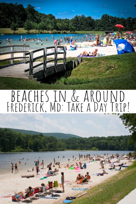 It's always nice to get out of town for a day and tour other parts of the area that you may not have seen before. We have so many fun state parks with beaches within 90 miles of Frederick! Take a day trip and be back home in time to sleep in your own bed! #DayTrip #stateparkbeaches #beaches #frederickmd Day Trips In Pa, Maryland Travel, Roadtrip Ideas, Charm City, Family Trips, Frederick Md, Summer Plans, Local Travel, Fun Day