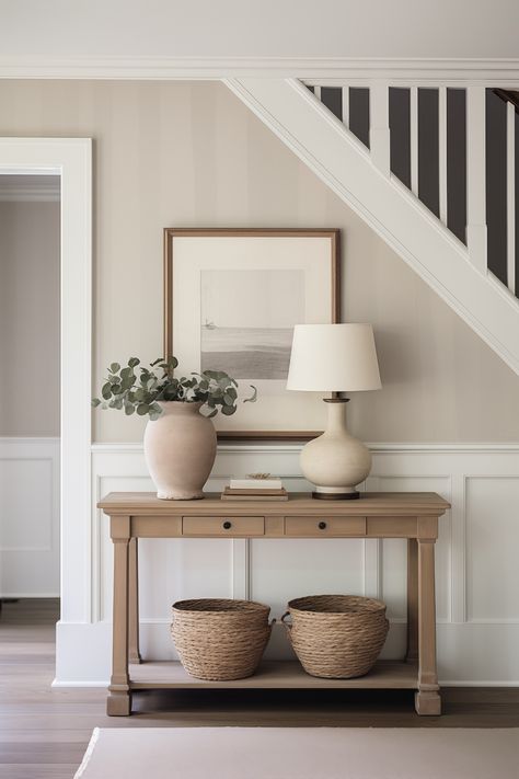 Discover top mushroom paint colors, a trendy mix of beige and grey, ideal for adding warmth and style to any room in your home Benjamin Moore Hallway Paint Colors, Hallways Paint Colors, Beige Interior Walls, Entrance Way Paint Colors, Popular Gray Sherwin Williams 6071, Kitchen And Living Room Paint Colors, Accent Wall For Repose Gray, Bm Color Palettes, Sw Beige Colors