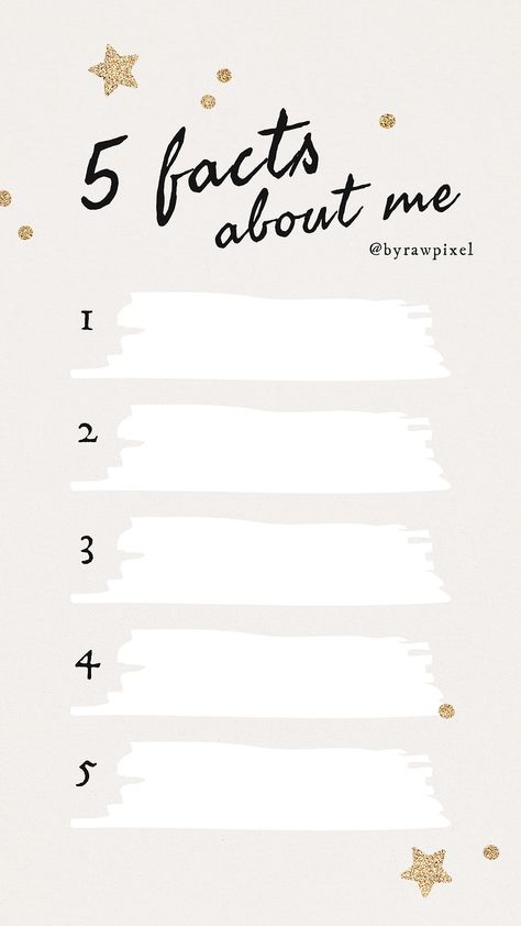 Cute blank social media story | Free Photo - rawpixel About Me Instagram Story, 5 Facts About Me, About Me Instagram, To Do Lists Aesthetic, About Me Template, Snapchat Template, Facts About Me, Instagram Story Questions, Certificate Design Template