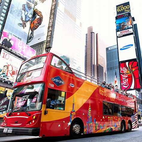 Hop On Hop Off New York Bus Tour Double Decker Bus, Nyc Sightseeing, Nyc Attractions, Nyc Tours, Sightseeing Bus, New York Tours, Bus Tickets, Ellis Island, Radio City