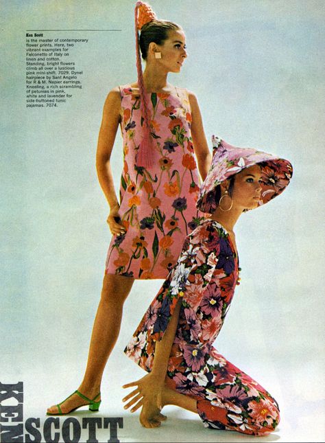Ken Scott - Ladies Home Journal - April, 1967 1967 Fashion, Kiyoko Shimizu, Zoella Hair, Journal April, Ken Scott, Mod 60s Fashion, Ladies Home Journal, 70 Fashion, 70’s Style