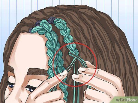 Diy Yarn Dreadlocks, Yarn Dreads Diy Faux Locs, Hidden Braids In Hair, Braiding Yarn Into Hair, How To Make Dreadlock Extensions, Diy Dread Extensions, Yarn Dreads Diy, Diy Yarn Hair Extensions, Dread Tutorial