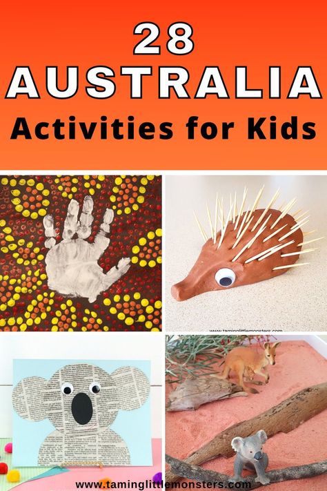 My Country Crafts For Preschoolers, Australia Day Activities Preschool, Different Cultures Preschool Activities, Australia Art Preschool, Australian Animal Activities For Preschool, Oosh Activities Ideas, History Activities For Preschool, Australia Crafts For Preschool, Australia For Preschoolers