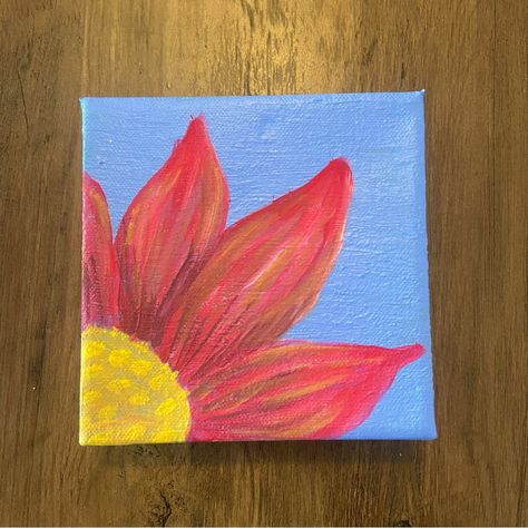 Small Square Canvas Painting, Cute Small Canvas Paintings, Square Canvas Painting, Home Decor Spring, Doodles Drawings, Small Canvas Paintings, Square Painting, Mini Painting, Floral Canvas
