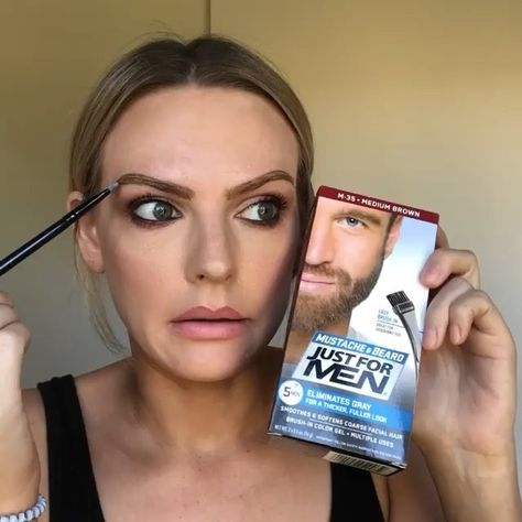 @lawofbeauty on Instagram: “Brow hack 😘 DIY brow tinting with 'Just For Men' 💋 MUA: @justdreamsof” Just For Men Eyebrows, Just For Men Eyebrow Tint, Brow Tinting Before And After, Diy Brow Tint, Eyebrow Tinting Diy, Lighten Eyebrows, Brow Hacks, Guys Eyebrows, Eyebrow Tinting