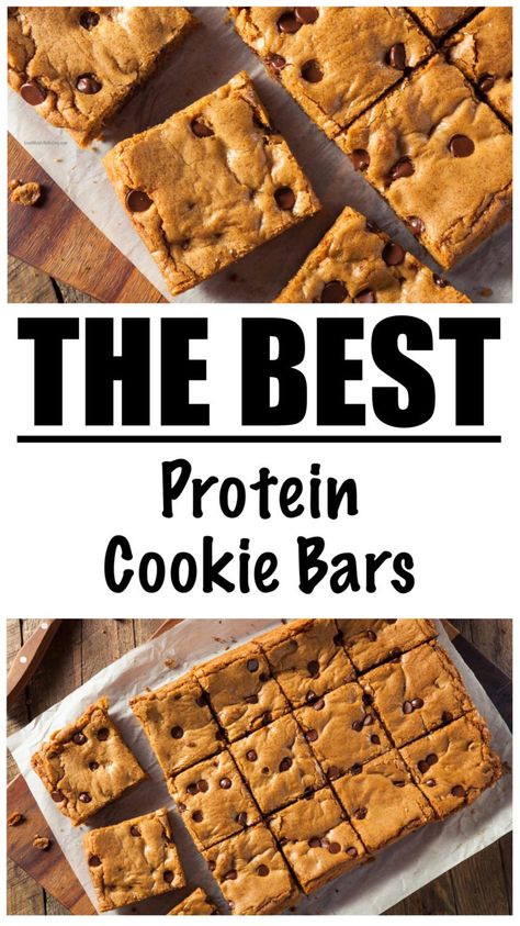 Cookie With Protein Powder, Baked Protein Bars With Protein Powder, Protein Bars Homemade Baked, Baked Protein Cookies, No Bake Protein Bars With Protein Powder, Protein Powder Breakfast Bars, Recipes That Use Protein Powder, Dessert Recipes Protein, Protein Cookies Without Protein Powder