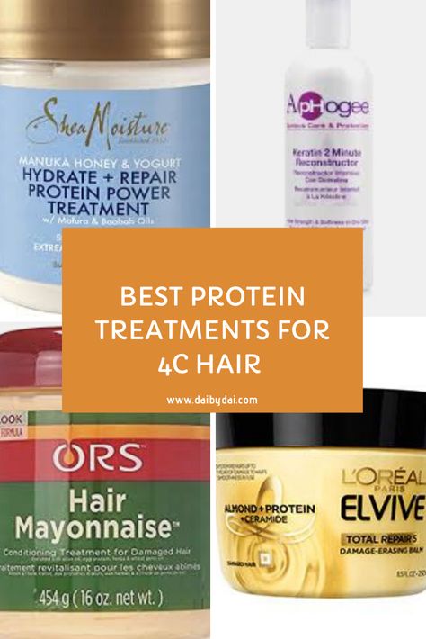 Amazing protein treatments to try for natural hair Best Protein Hair Treatments, Protein For Hair Growth, Protein Treatments For Natural Hair 4c, Protein For Hair, Protein Treatments For Natural Hair, Hair Schedule, Cantu Hair Products, Healthy Relaxed Hair, Natural Hair Growth Tips