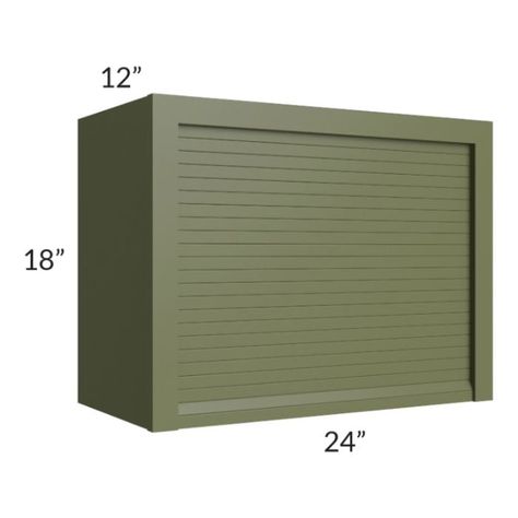 Width 24" | Height 18" | Depth 12"Appliance garage with a roll up, tambour door and is designed to fit under a 24" wide wall cabinet. Design, Tambour Door, Appliance Garage, Wall Cabinet, Hunter Green, Roll Up, Garage, Wall, Green