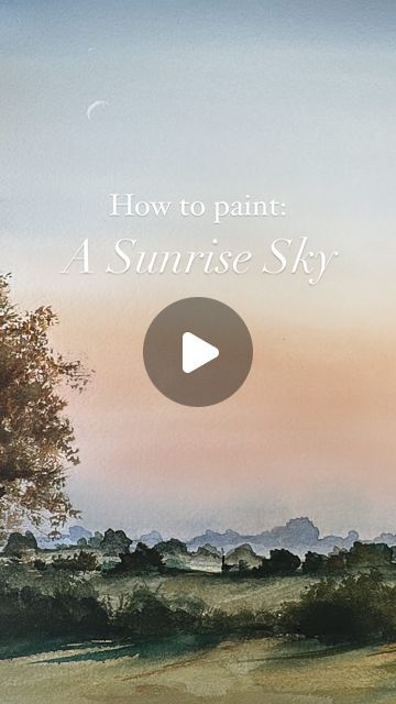 Sarah Cray on Instagram: "As I’ve been sharing sneak peeks of upcoming work, I’ve been getting a lot of messages asking how to paint a smooth sunrise sky using watercolor. So, I made you a little how-to video! Enjoy my friends and happy Monday 🤗" Watercolour Tutorials, Sarah Cray Watercolor, Sunrise Watercolor Painting, Watercolor Sunrise, Sunrise Painting, Watercolor Tutorials, Beach Watercolor, Sunrise Beach, Painting Videos