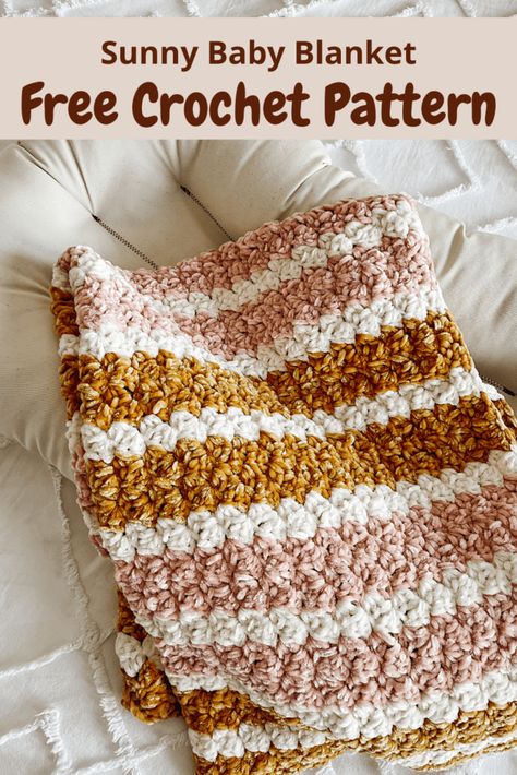 Easy Crochet Blankets, Crochet A Baby Blanket, Baby Blankets Patterns, Chunky Crochet Baby Blanket, Yarn Projects Crochet, Bernat Baby Blanket Yarn, Crochet Baby Blanket Free Pattern, Chunky Crochet Blanket