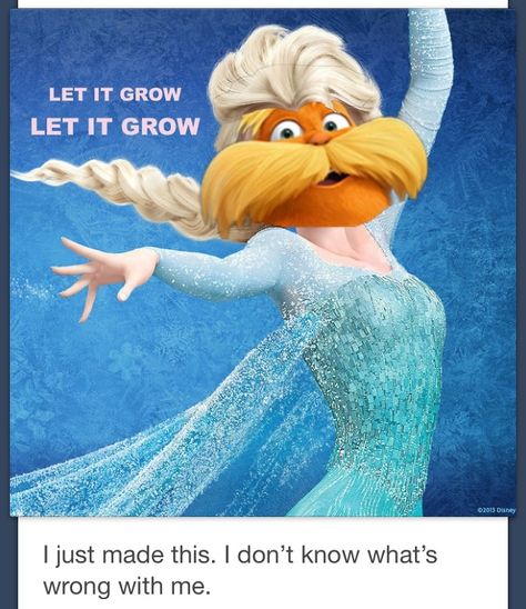 Frozen/The Lorax cross: Let it Grow XD Me As A Color, Inappropriate Drawing, Shrek Funny, Cristiano Jr, Let It Grow, Funny Pix, Vines Funny Videos, Funny Disney Jokes, Dirty Memes