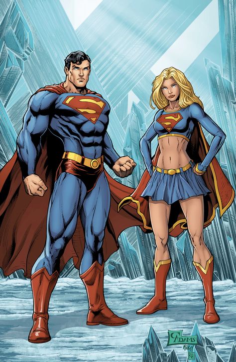 Superman/Supergirl commission collaboration with Mikey Babinsky, Cam Adams on ArtStation at https://www.artstation.com/artwork/PkGP1 Superman And Supergirl, Superman Comic Art, Superman And Superwoman, Superman Supergirl, Superman Pictures, Superman Artwork, Supergirl Superman, Supergirl Comic, Dc Comics Wallpaper