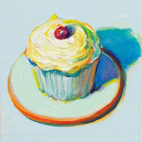 Food Artists Painting, Wayne Thiebaud Cupcakes, Wayne Thiebaud Art Lesson For Kids, Thiebaud Wayne, Wayne Thiebaud Cakes, Wayne Thiebaud Paintings, Wayne Thiebaud, 4th Grade Art, Downloadable Templates