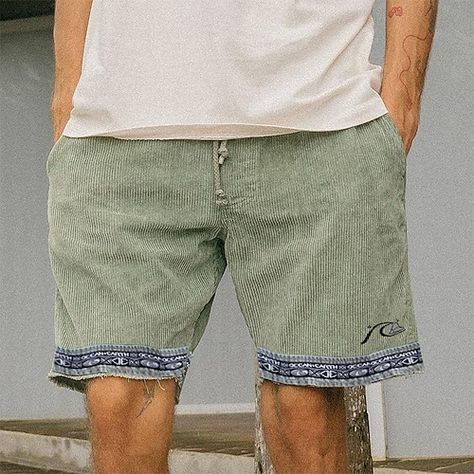 Season:Summer; Fabric:Polyester; Gender:Men's; Style:Athleisure,Streetwear,Fashion; Occasion:Outdoor,Daily,Party; Fit Type:Loose Fit; Function:Breathable; Waistline:Mid Waist; Pattern:Plain; Design:Elastic Waist,Drawstring,Patchwork; Pants Type:Corduroy Shorts,Summer Shorts,Casual Shorts,Shorts; Fly Type:Elasticity,Drawstring; Front page:FF; Listing Date:04/18/2024; Pants Length:Knee Length Patchwork, Rugby Design, Man Trousers, Casual Shorts For Men, Mens Workout Shorts, Printed Pants Style, Sports Sweatpants, Casual Shorts Men, Mens Shorts Summer