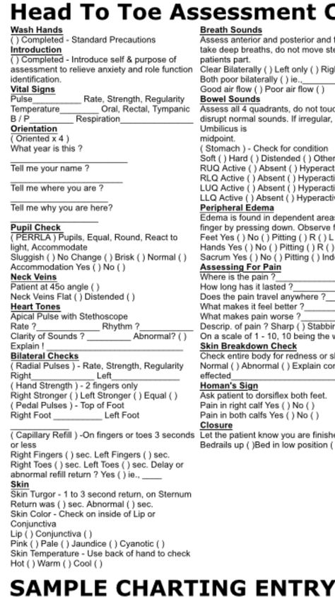 Quick head to toe assessment More Nursing Information, Nursing Cheat, Nursing Assessment, Nursing Student Tips, Nursing School Survival, Fundamentals Of Nursing, Nursing School Studying, Nursing School Tips, Nursing School Notes