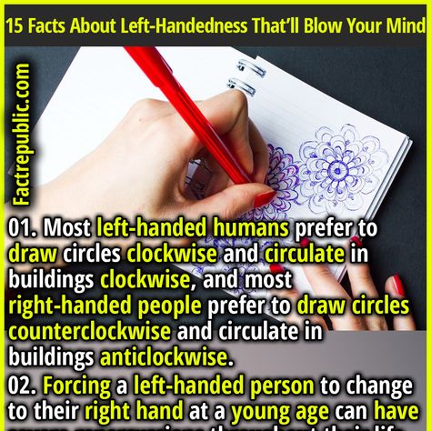 Southpaw Facts - 15 Crazy Facts About Left-Handedness That’ll Blow Your Mind - Fact Republic Facts About Left Handed People, Left Handed Facts, Funny Facts Mind Blowing, Rachel Zane, Fun Facts Mind Blown, Left Handed People, Fact Republic, Tears In Eyes, Education Science