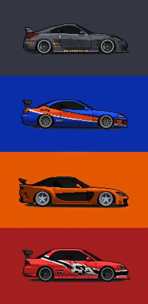 Pixel Car Racer, Fast and Furios Tokyo Drift, Mazda, Mitsubishi, Nissan Cars Tokyo Drift, Jdm Drift Cars, Pixel Car Wallpaper, Pixel Car Racer Wallpaper, Drift Cars Wallpapers, Tokyo Drift Wallpaper, Racer Wallpaper, Cars Old School, Tokyo Cars