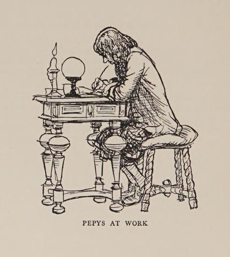 Everybodys Pepys - The Diary of Samuel Pepys, Illustrated by E. H. Shepard Fan Art, History, The Diary, 17th Century, Illustrations, The Originals, Drawings