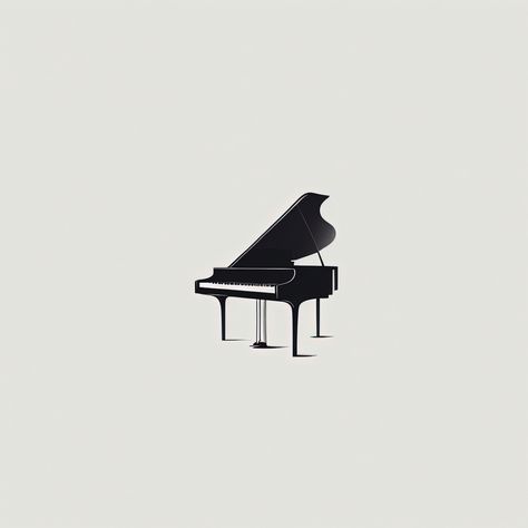 Piano Digital Art, Piano Logo Ideas, Piano Tattoo Minimalist, Piano Graphic Design, Grand Piano Tattoo, Minimalist Piano Tattoo, Piano Widget, Piano App Icon, Piano Wallpaper Iphone