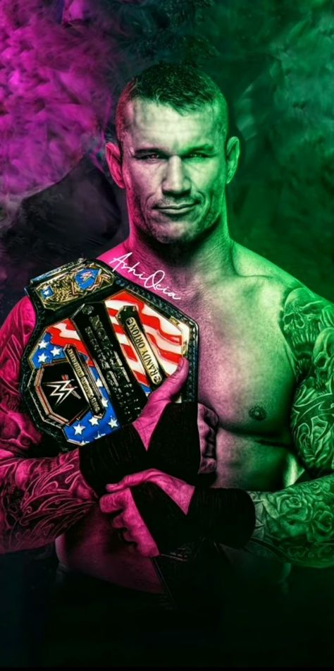 Randy Orton wallpaper Randy Orton Hot, Champion Wallpaper, Pink And Green Wallpaper, Cr7 Ronaldo, Cody Rhodes, Wwe Wallpapers, Girl Background, Randy Orton, Wrestling Superstars