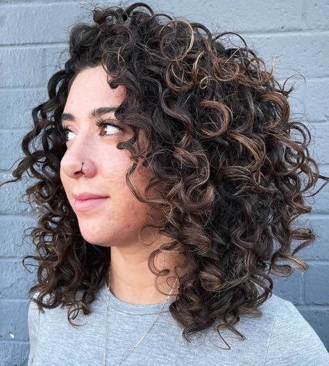 Cute Curly Hairstyle, Layered Curly Haircuts, Medium Curly Haircuts, Shoulder Length Curly Hair, Natural Curly Hair Cuts, Medium Length Curly Hair, Layered Curly Hair, Short Curly Hairstyles, Layered Cut