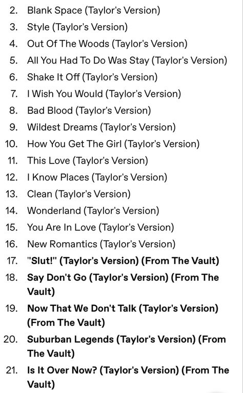 With the exception if thr Target Tangerine Vinyl Exclusive Vault Track, here is tne full track list! #TaylorSwift #1989Vault #1989TaylorsVersion #1989TV #1989TaylorsVersionVault #1989TVVault #TaylorSwiftStyle #1989TaylorSwift Blank Space Taylor, I Wish You Would, Taylor Swift 1989, New Romantics, Song List, Bad Blood, Taylor S, Taylor Swift Style, The Vault