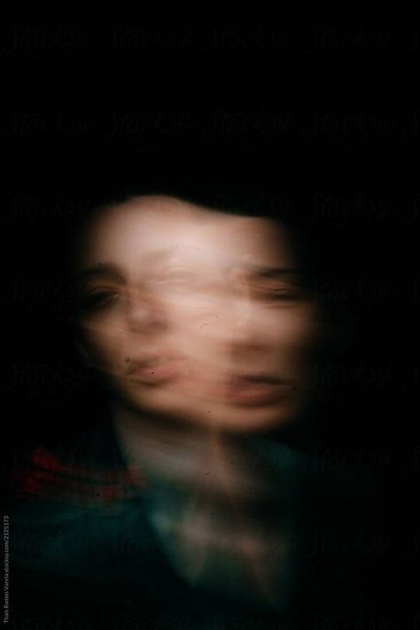 ~via stocksy united Self Portrait Photography, Long Exposure Portrait, Movement Photography, Portrait Of A Woman, Multiple Exposure, Conceptual Photography, Abstract Portrait, Moving Image, Angels And Demons