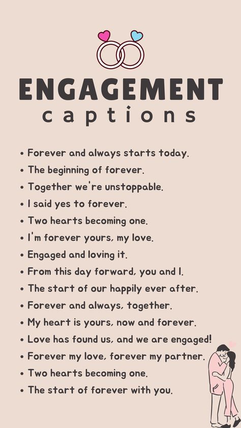 Celebrate the love and joy of the engaged couple with the best captions for engagement wishes. From funny to heartfelt, find the perfect words to express your congratulations! Couples Wishes Quotes, Quotes For Engagement Anniversary, Engagement Promise Quotes, Comments For Husband Pic, Engagement Message For Him, Engejment Anniversary Quotes, Quotes For Engagement Cards, Funny Couple Captions For Instagram Relationship Goals, Quotes For Proposal