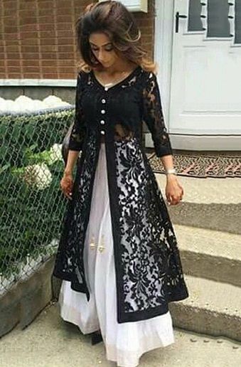 15 Latest Designer Long Kurtis Collection For Women Vetement Hippie Chic, Long Kurti Designs, Net Dress, Salwar Kamiz, Kurti Designs Party Wear, Dress Indian Style, Indian Designer Outfits, Designs For Dresses, Stylish Dress Designs