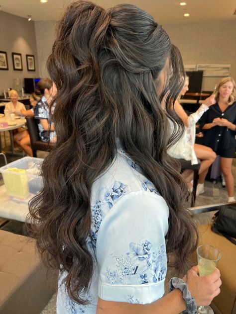 Bridesmaid Hair Inspo, Rambut Brunette, Bridemaids Hairstyles, Cute Prom Hairstyles, Formal Hairstyles For Long Hair, Pageant Hair, Tutorial Hair, Colour Hair, Bridesmaid Hair Makeup