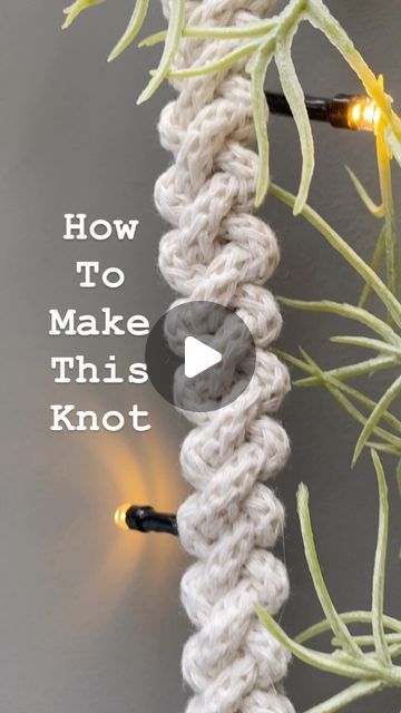Plurque | Macrame Artist on Instagram: "Save this for later! This knot can be a little tricky but I find it so helpful to know how to tighten the cords. The results are much better this way. Will you try it??  #macrametutorial #plurque #howtomacrame #macramediy #macrameknots" 2 Cord Macrame Knot, Macrame Knot, Suede Cord, Macrame Tutorial, Macrame Knots, Macrame Diy, Artist On Instagram, You Tried, Find It