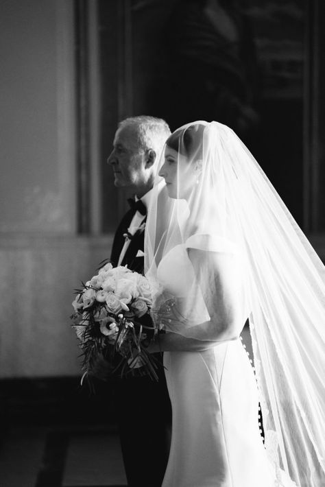 Guests At Tables During Ceremony, Walking Aisle Wedding, Must Have Wedding Photos Mother Daughter, Stairwell Wedding Pictures, Wedding Ceremony Photoshoot, Aisle Pictures Wedding, Wedding Aisle Photography, Wedding Photo Inspo Ceremony, Church Ceremony Photography