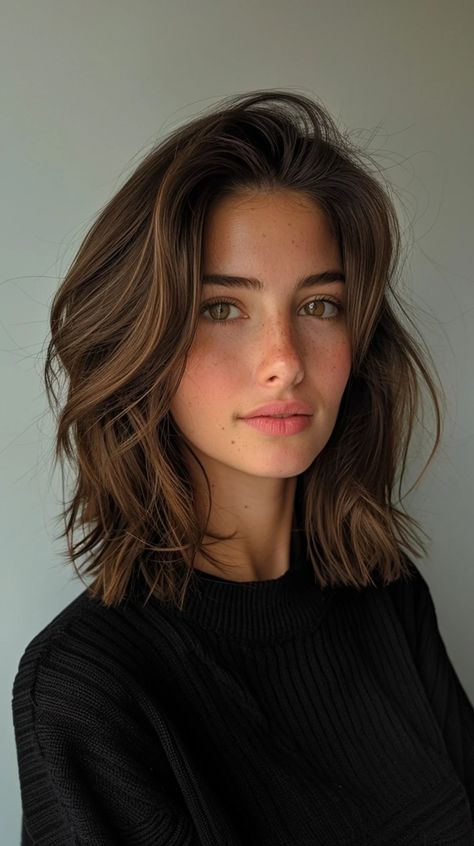 Top 30 Bob Hairstyles That Are Trending This Year Hair Lengths Short, Long Bob Haircut Straight Hair, Below Shoulder Length Hair With Bangs, Subtle Highlights Short Hair, Short Wavy Hair Brown, 90s Womens Hairstyles, Shoulder Length Haircut For Thick Hair Straight, Taylor Swift Medium Length Hair, Asian Long Bob Haircut