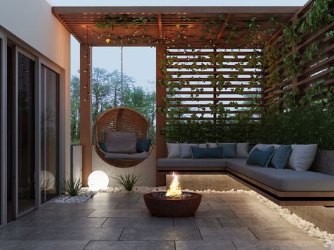 Terrace House Interior Design, Outdoor Roof, Terrace House Design, Rooftop Apartment, Roof Terrace Design, Terrace Garden Ideas, Roof Garden Design, Terrace Floor, Small Outdoor Patios