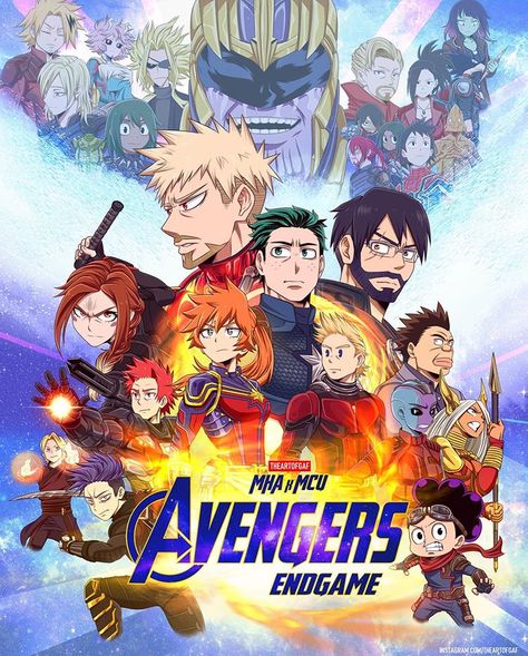 Gasper F. sur Instagram : ”Whatever it takes.” _MHAxMCU_ Avengers: Endgame • ”Part of the journey is the end.” -Ever since I made my last poster for Infinity War, I… Marvel Endgame, Fandom Crossover, Boku No Hero Academia Funny, Hero Wallpaper, My Hero Academia Memes, Buko No Hero Academia, Cartoon Crossovers, My Hero Academia Episodes, Anime Crossover