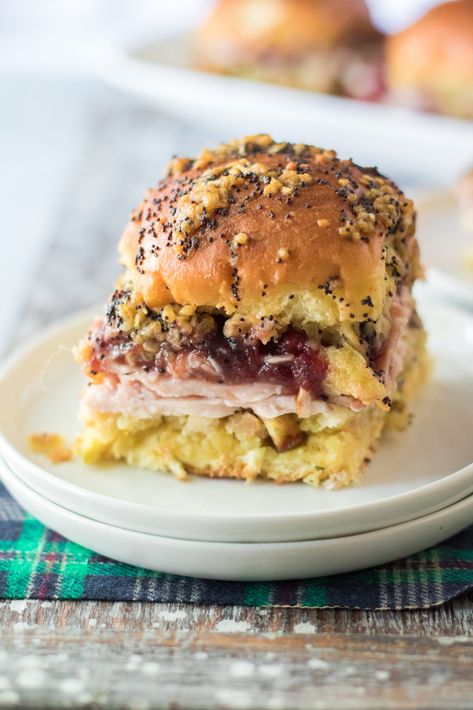 Thanksgiving Turkey Sliders, Thanksgiving Sliders, Sliders Recipes Turkey, Hawaiian Roll Sandwiches, Leftover Thanksgiving Sandwich, Sweet Potato Casserole With Marshmallows, Thanksgiving Sandwich, Easy Holiday Side Dishes, Turkey Sliders