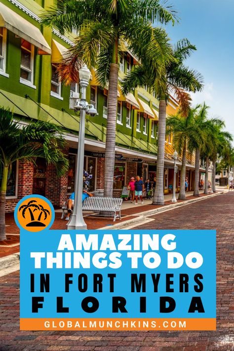 Fort Myers is famous for its beaches, water sports, and being a gateway to many more islands. Like the rest of Florida, Fort Myers typically is sunny 340 days out of the year, making it the absolute best place for a tropical vacation. Apart from being bright, Fort Myers has a lot to offer regarding history dating back to the 1920s. #funtravel Fort Myers Beach Florida, Florida Travel Destinations, Florida Adventures, Road Trip Adventure, Fort Myers Florida, Fort Myers Beach, Us Travel Destinations, Vacation Usa, Road Trip Fun