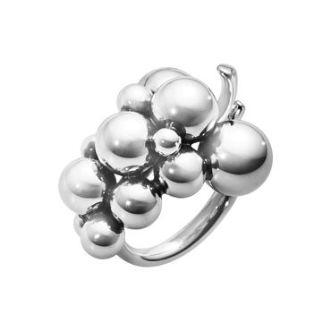 MOONLIGHT GRAPES ring - oxidised sterling silver, medium