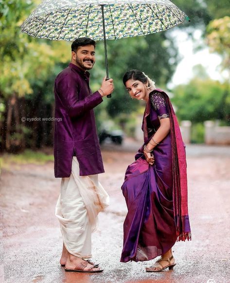 Tumblr, Wedding Kerala, Kerala Engagement Dress, Christian Wedding Dress, Pre Wedding Photoshoot Props, Engagement Saree, Groom Photoshoot, Couple Outfit Ideas, Bridal Sarees South Indian