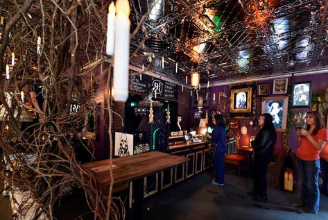 Harry Potter-themed coffee shop opens in Kingston | Times Leader Halloween Coffee Shop Decor, Harry Potter Themed Coffee Shop, Harry Potter Cafe Interior, Magic Coffee Shop, Gothic Coffee Shop, Witch Coffee Shop, Fantasy Coffee Shop, Harry Potter Coffee Shop, Apothecary Cafe