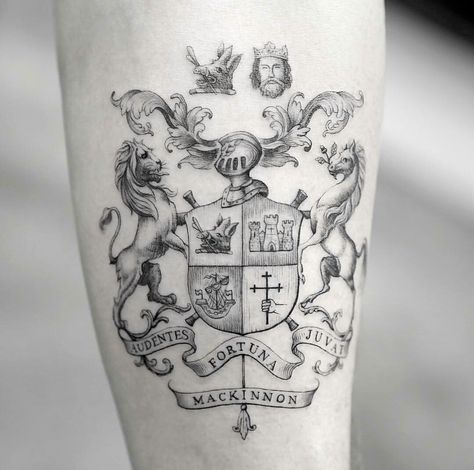 Detailed shield tattoo lion and horse king Family Crest Tattoo, Bible Quote Tattoos, Oz Tattoo, Crest Tattoo, Shield Tattoo, Lion Art Tattoo, Medieval Tattoo, Mark Tattoo, Family Shield